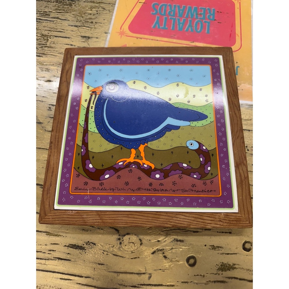 1982 Early Bird Gets The Worm Trivet